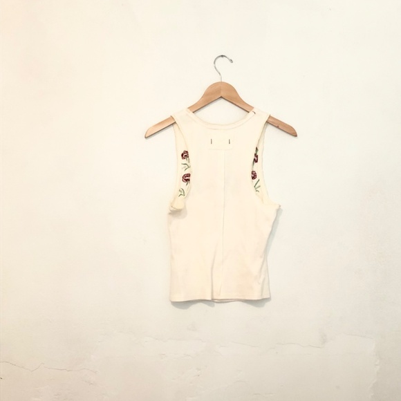 Free People We the Free Embroidered Summer Tank size S in Ivory NWT - Picture 5 of 6